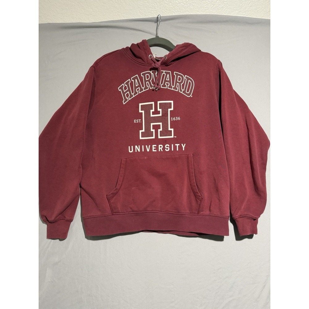 h&m harvard university‎ maroon hoodie, men's large sweatshirt